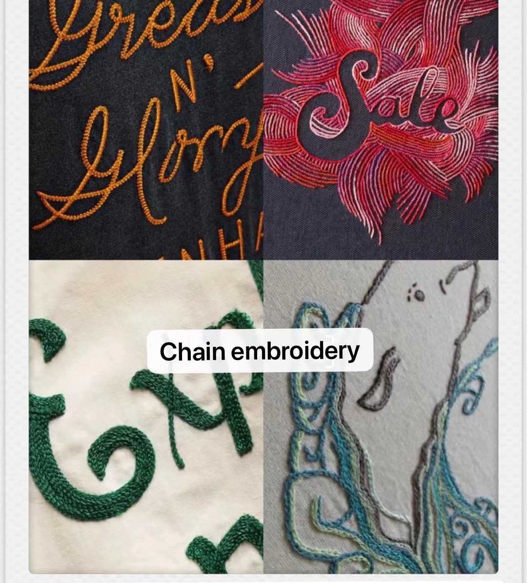 Chain embroidery