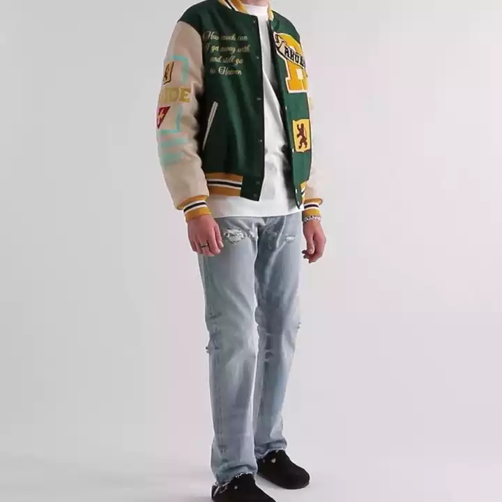Університетські куртки Letterman із вишивкою на замовлення з синелі (5)