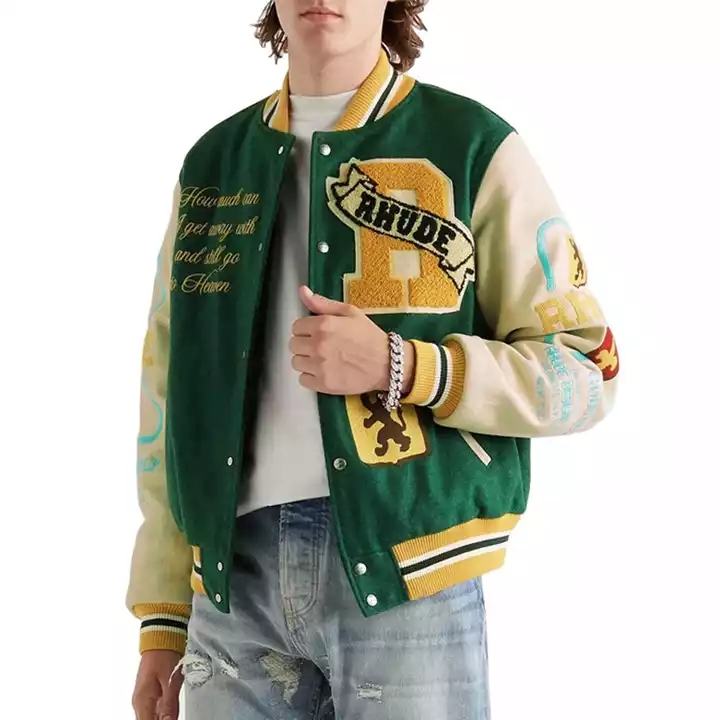 Custom chenille patches embroidery letterman varsity jackets (6)